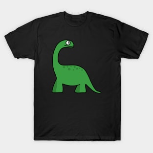 Cute Green Brontosaurus Dinosaur T-Shirt